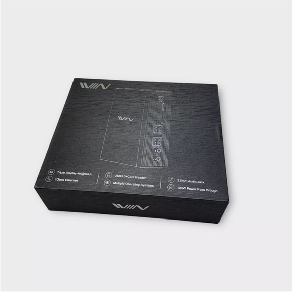 IVIIN 100W USB-C docking station triple 4k display 1 gbps ethernet 3.5mm D6919 - Picture 10 of 15